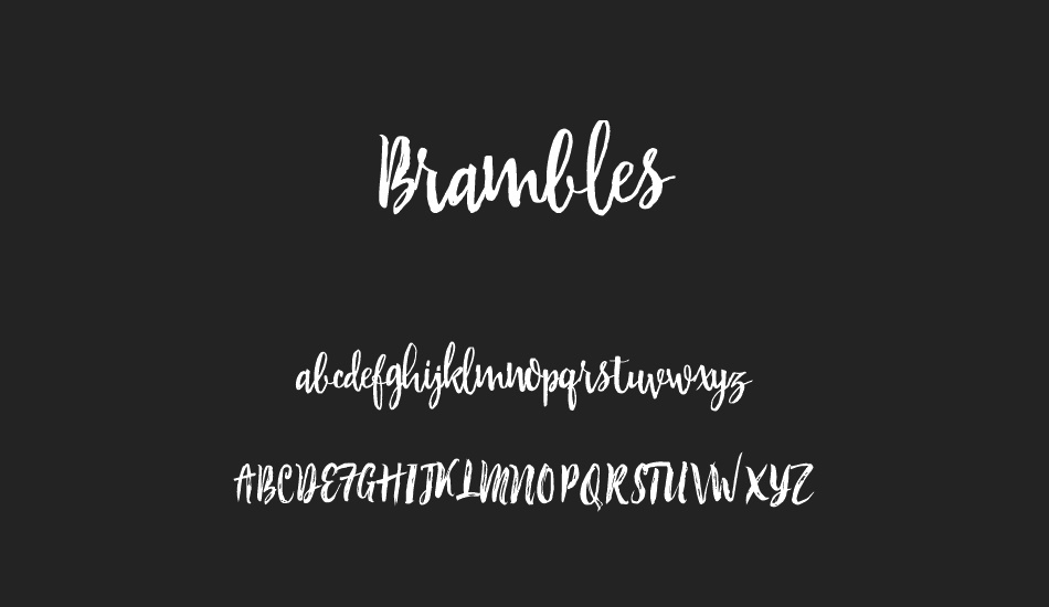 Brambles font