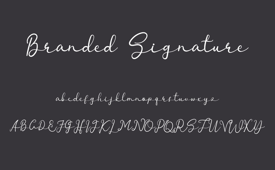 Branded Signature font
