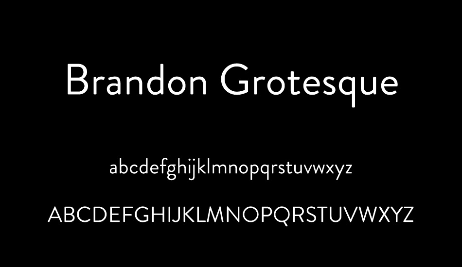 Brandon Grotesque font