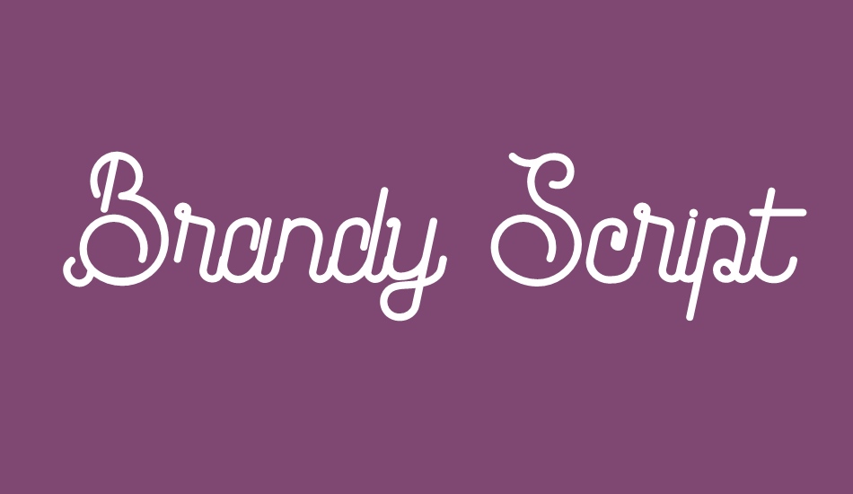 Brandy Script font big