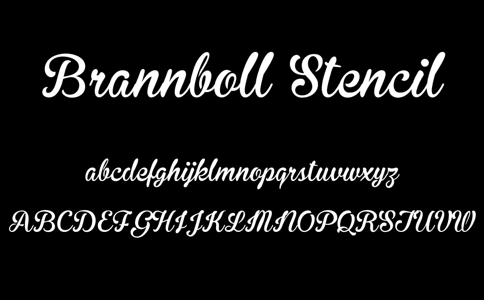 Brannboll Stencil font