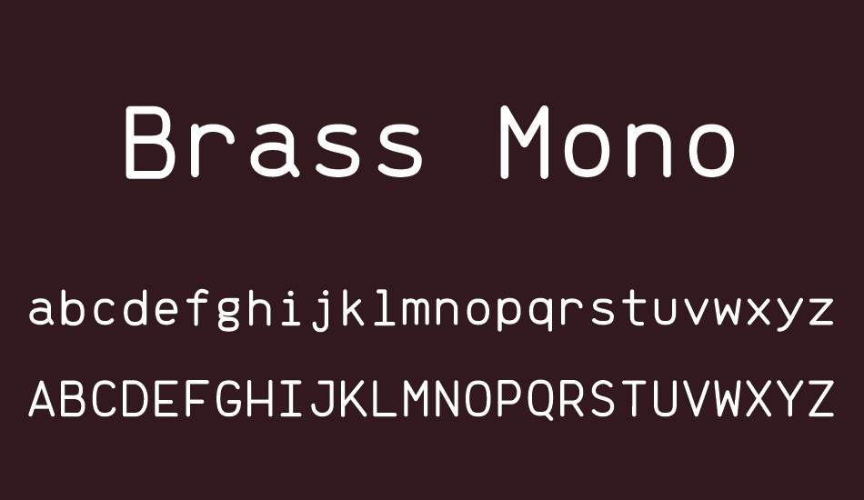 Brass Mono font