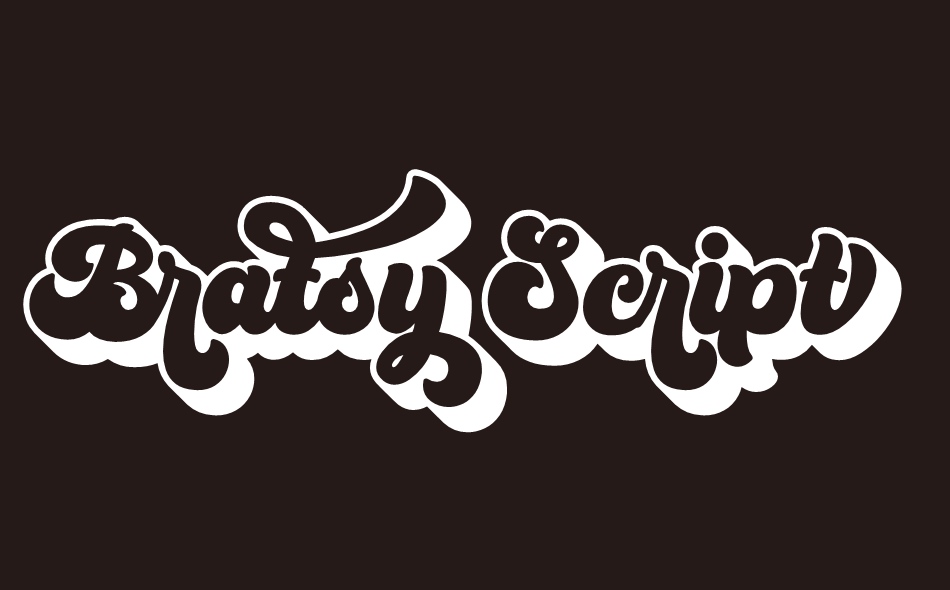 Bratsy Script font big