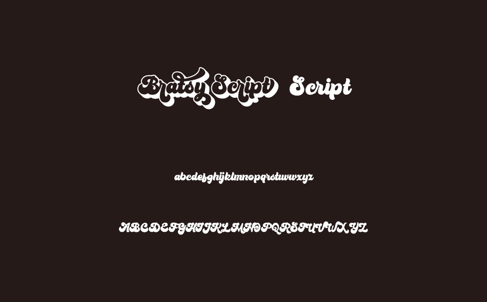 Bratsy Script font