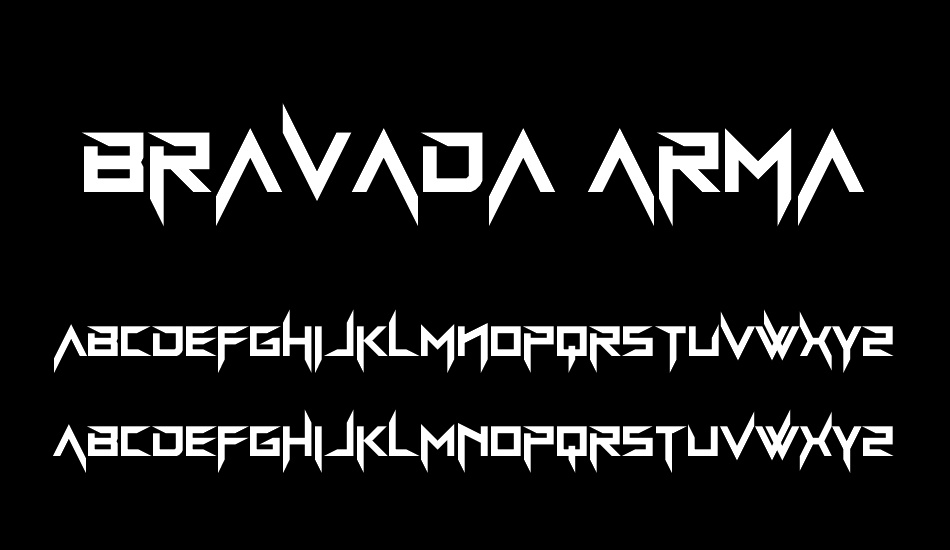 BravAda Arma font