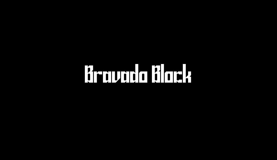 Bravado Block font big