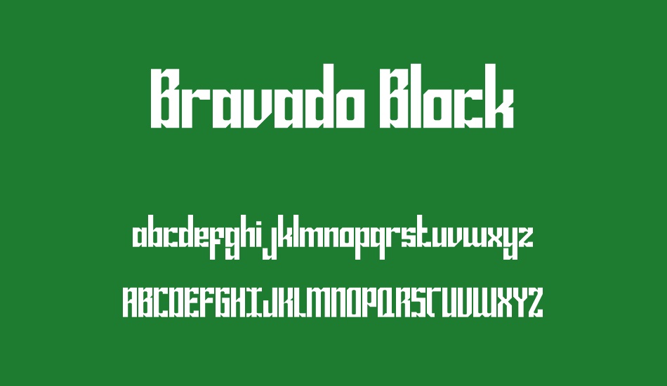 Bravado Block font