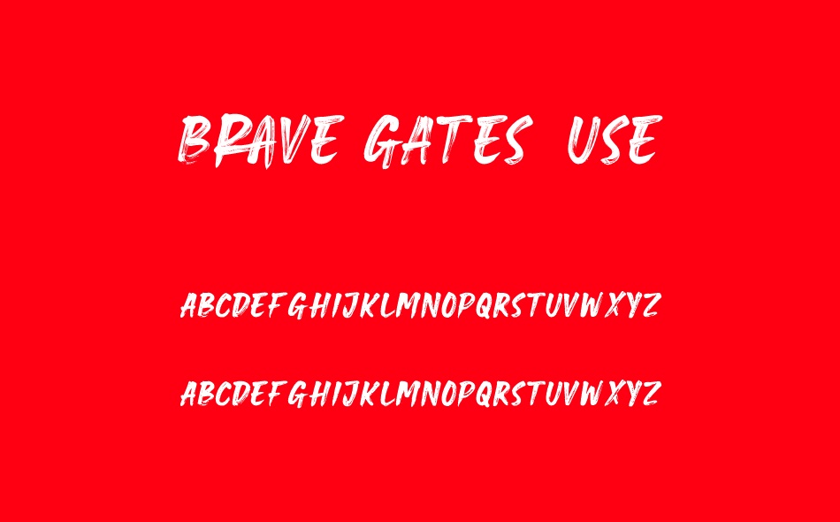 Brave Gates font