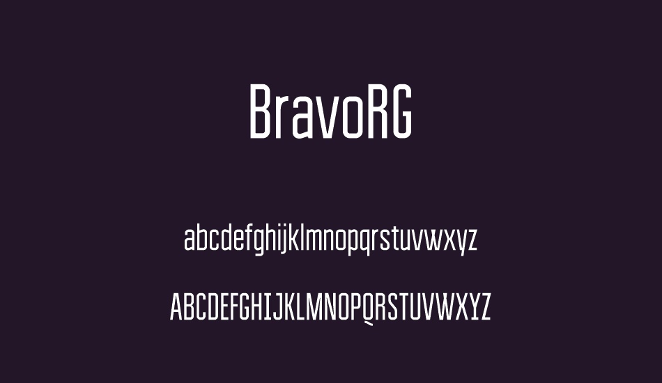 BravoRG font
