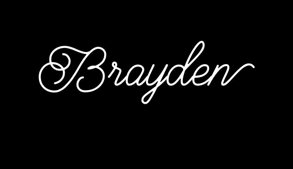Brayden Script font big