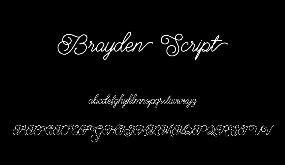 Brayden Script font