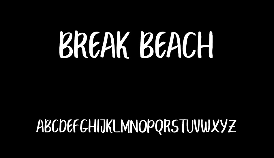 BREAK BEACH font