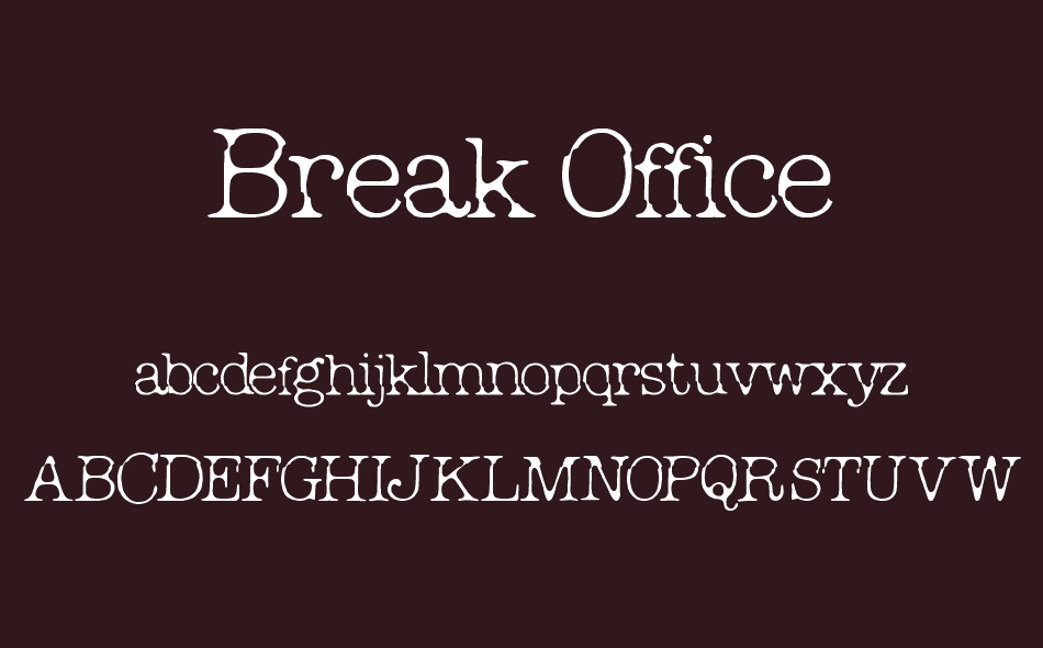 Break Office font
