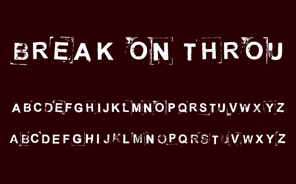 Break on through font