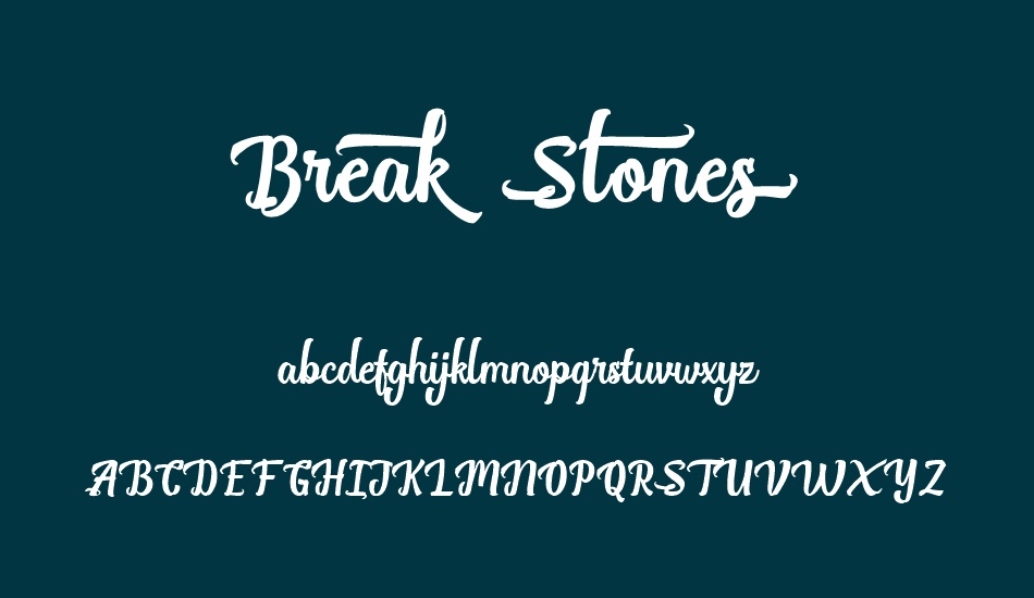 break-stones--free-personal-use font