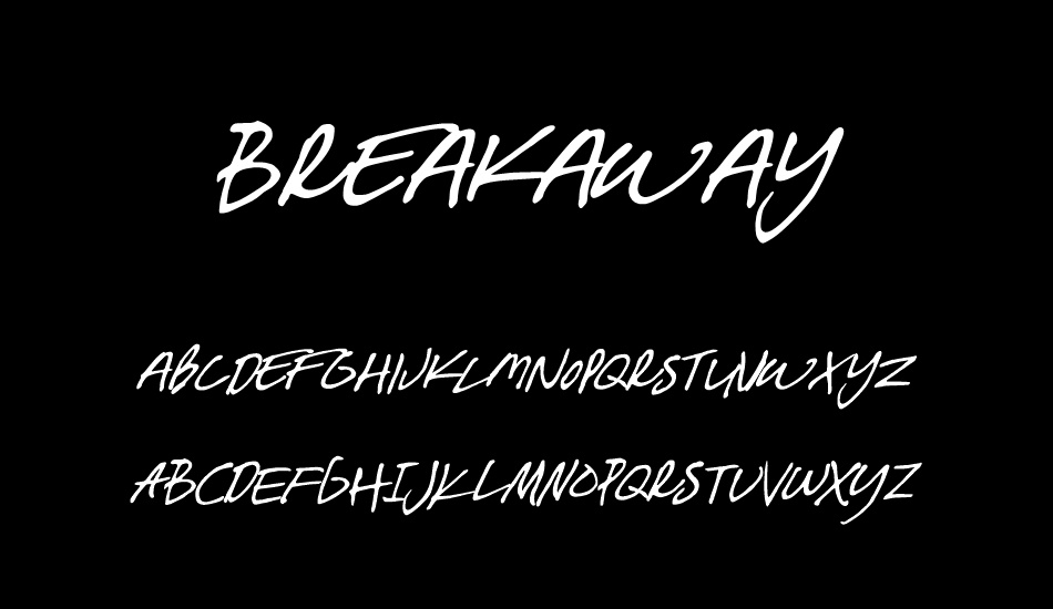 Breakaway font