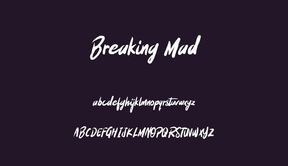 Breaking Mad font