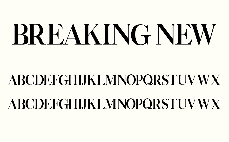 Breaking News font