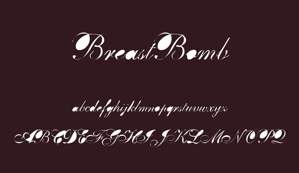 BreastBomb font