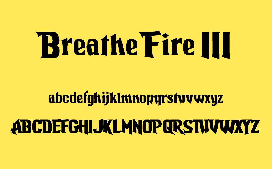 Breathe Fire III font