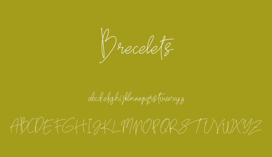 BreceletsDemo font