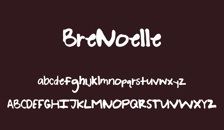 BreNoelle font