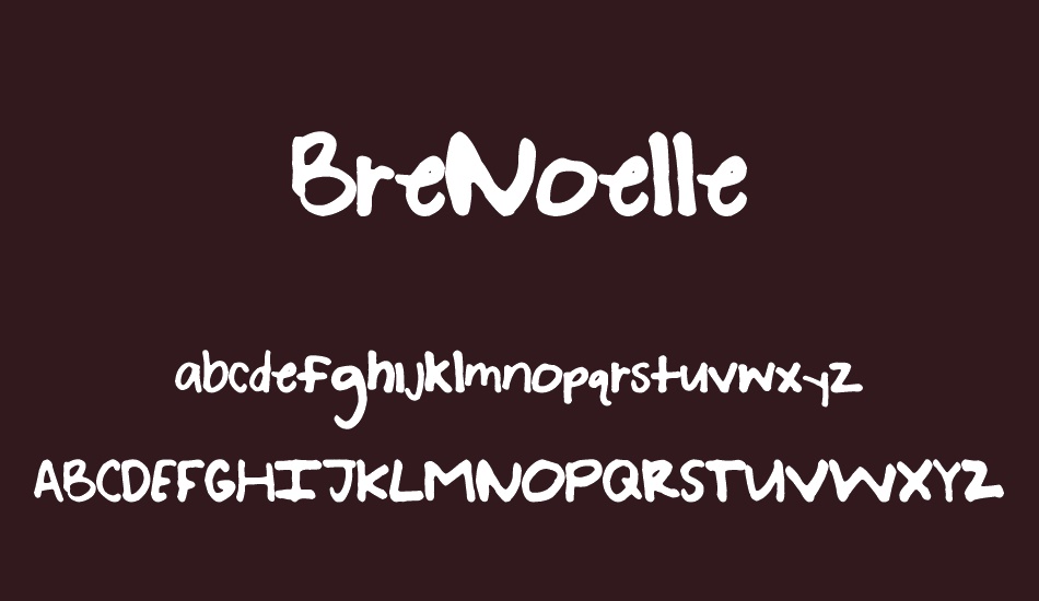 BreNoelle font