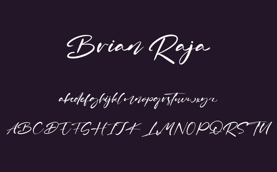 Brian Raja font