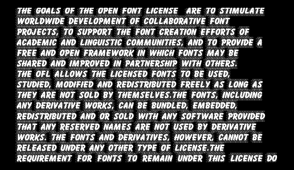 Brickletter font 1