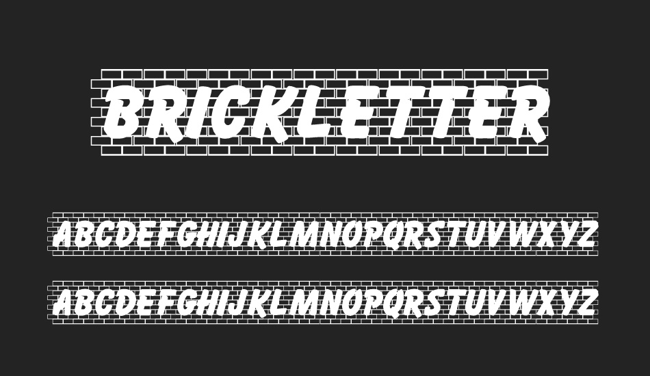 Brickletter font