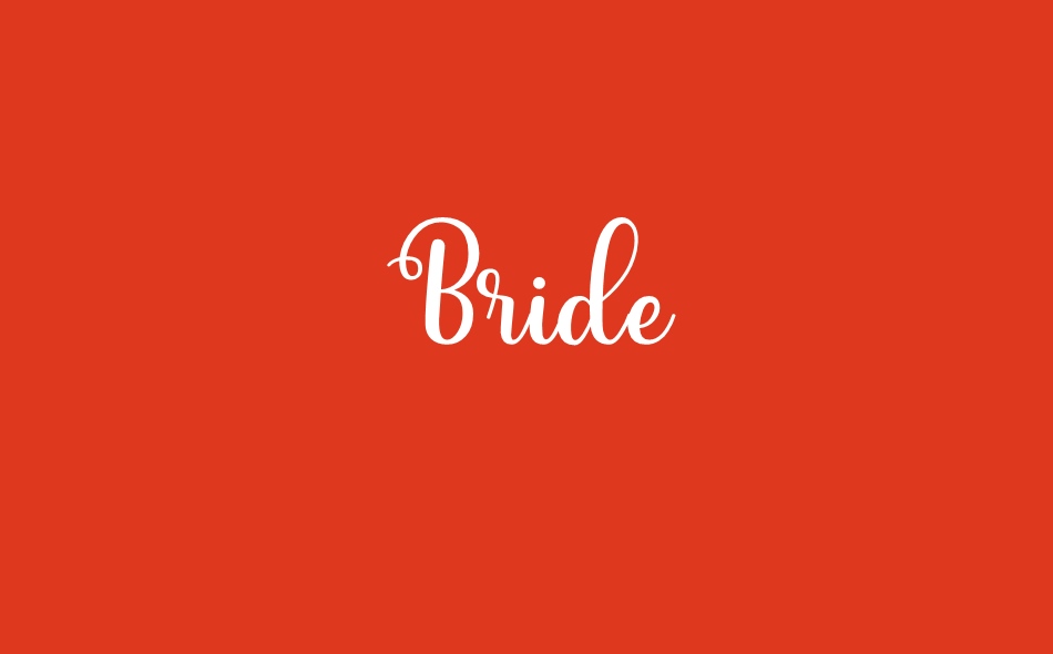 Bride font big