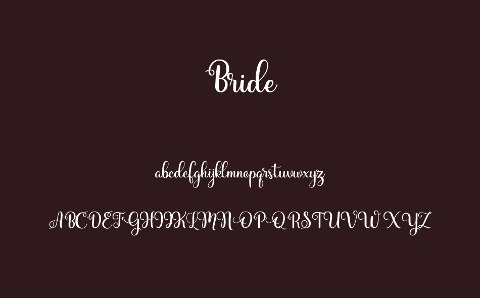 Bride font
