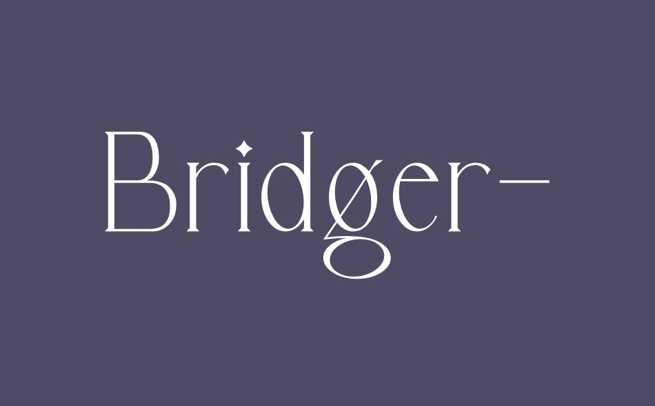 Bridger font big