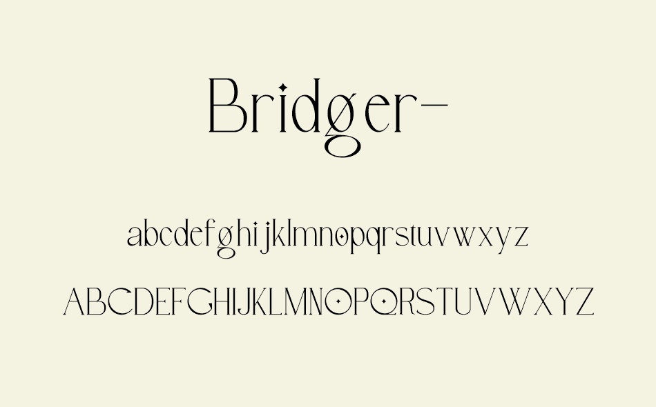 Bridger font