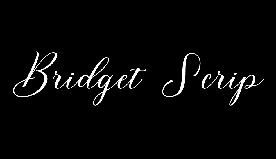 Bridget Script font big