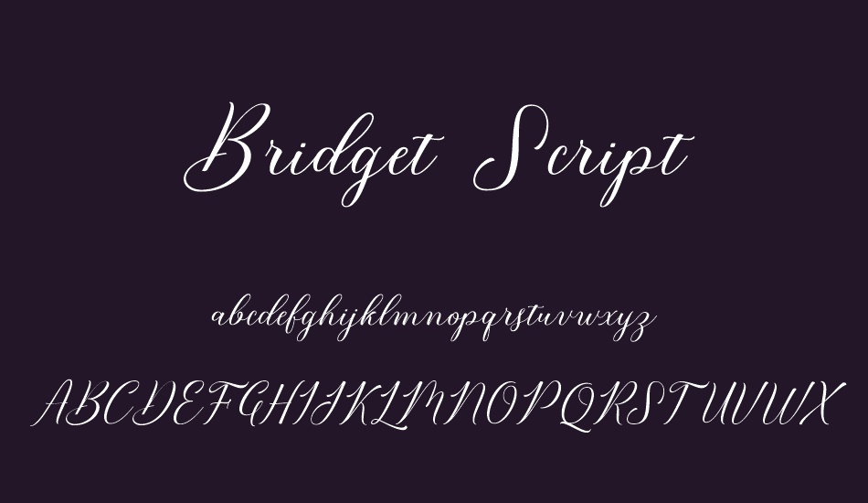 Bridget Script font
