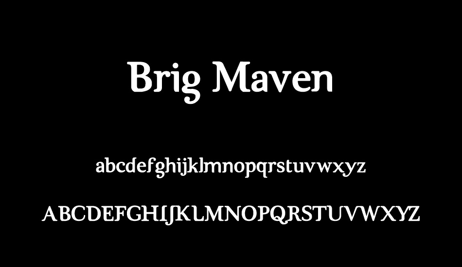 Brig Maven font