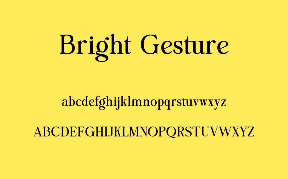 Bright Gesture font