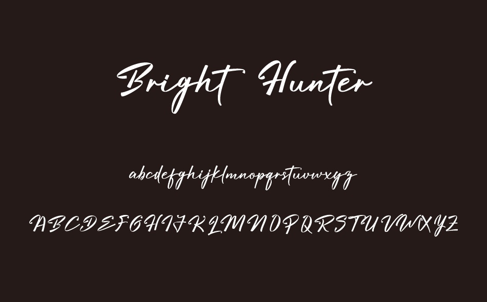 Bright Hunter font