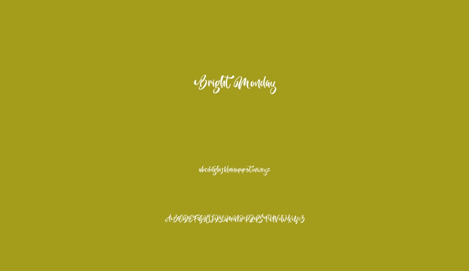 Bright Monday font
