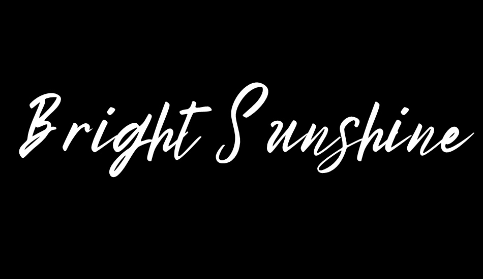 Bright Sunshine Demo font big