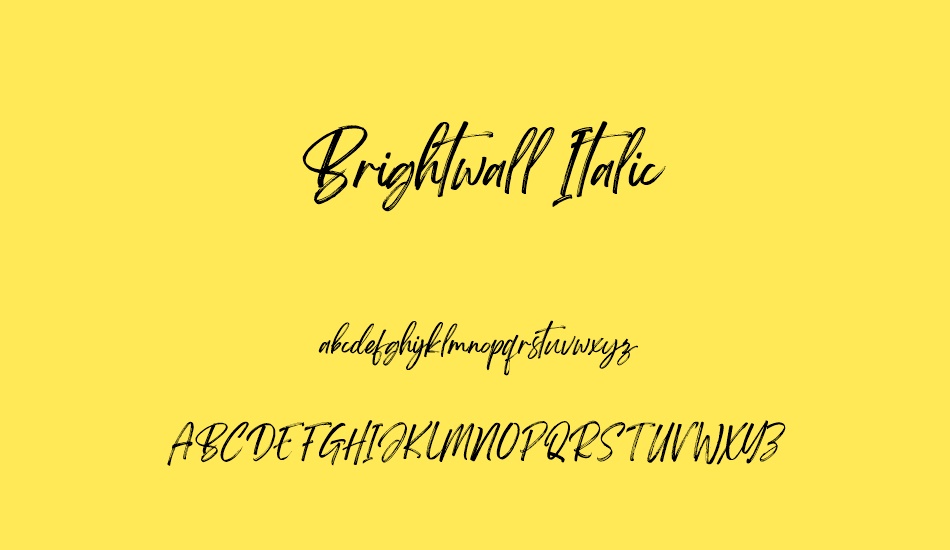 brightwall-ıtalic font