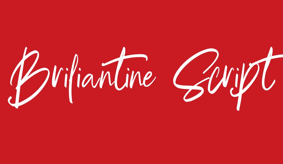 Briliantine Script Demo font big