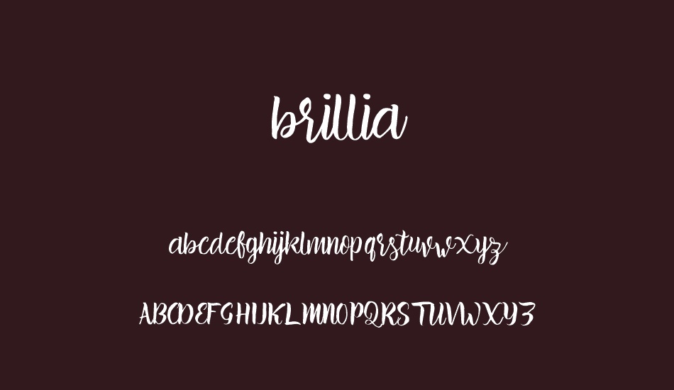 brillia Free Demo font