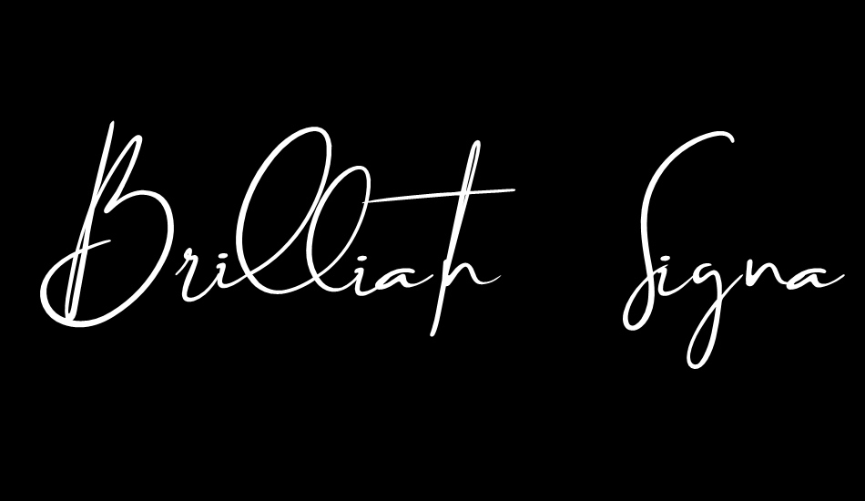 Brilliant Signature 1 Slant font big