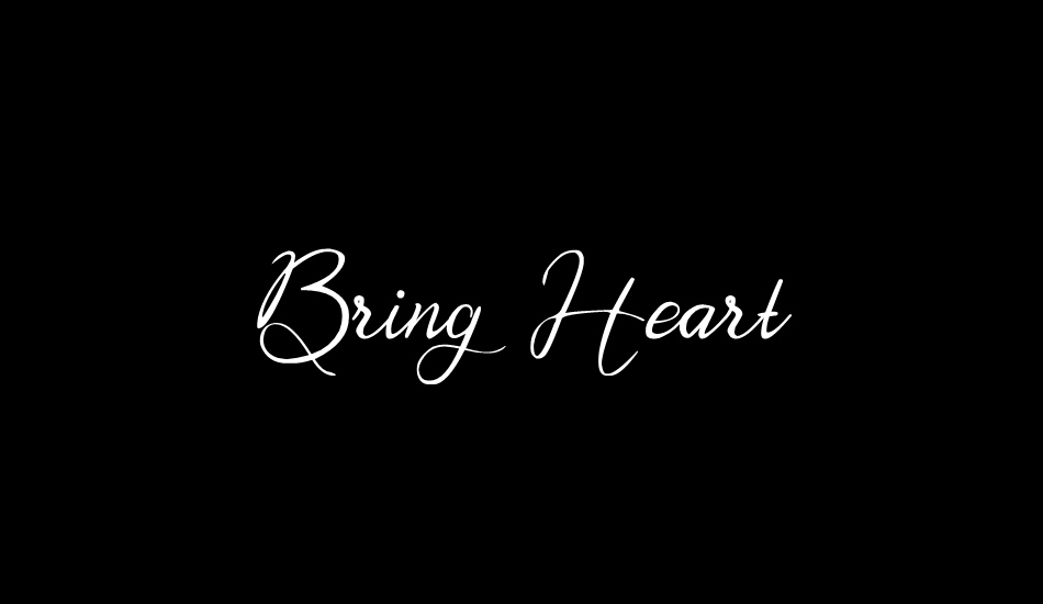 Bring Heart font big