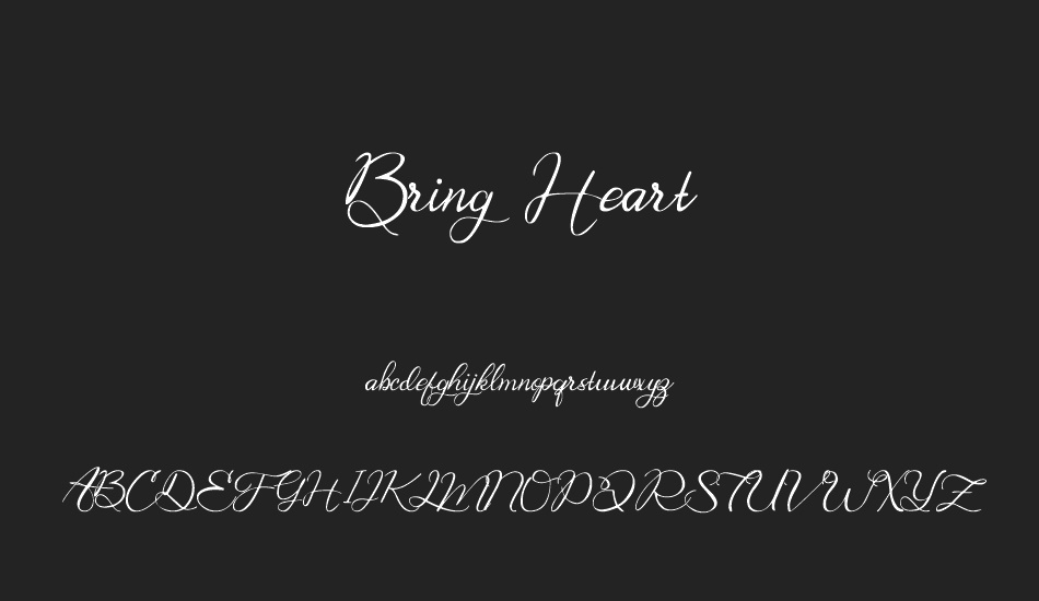 Bring Heart font