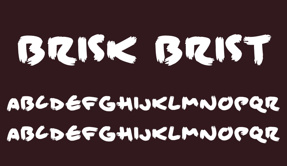 Brisk Bristle Brush font