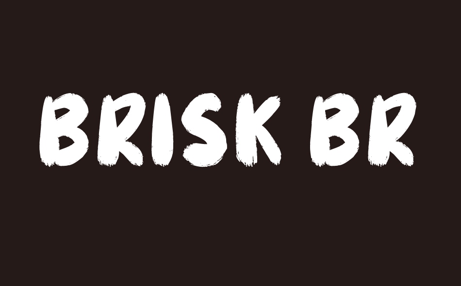 Brisk Brush font big