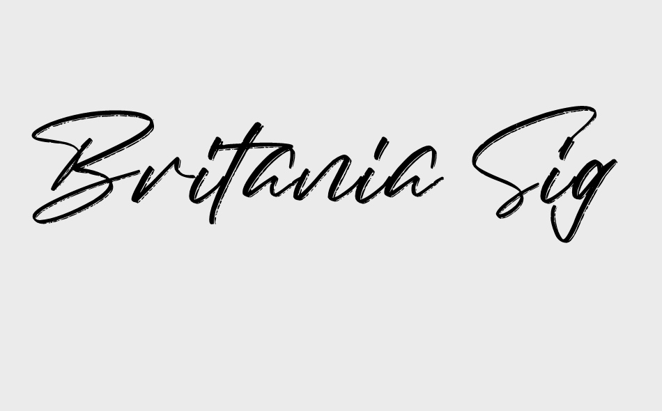 Britania Sign font big